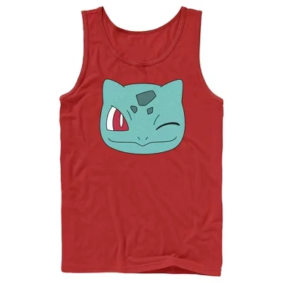 Мужская майка Pokemon Бульбазавр, красная