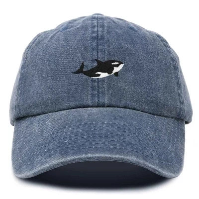 Мужская кепка DALIX Orca Aquarium с вышивкой, хлопок, синяя