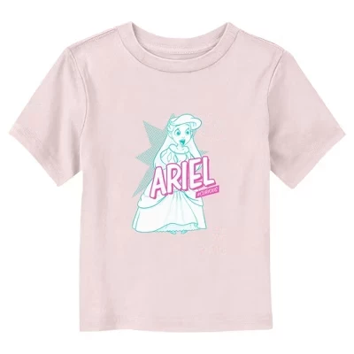 Футболка с хэштегом Ariel Curious светло-розового цвета