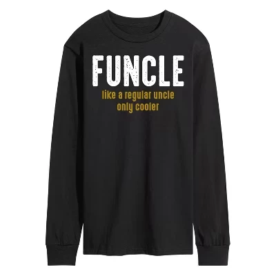 Мужская футболка с длинным рукавом и графическим рисунком Funcle Definition, черная