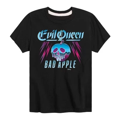 Футболка с коротким рукавом Evil Queen Bad Apple с графическим рисунком черного цвета