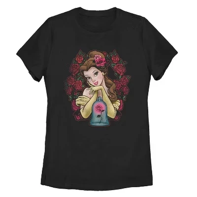 Женская футболка Beauty and the Beast Belle, черная