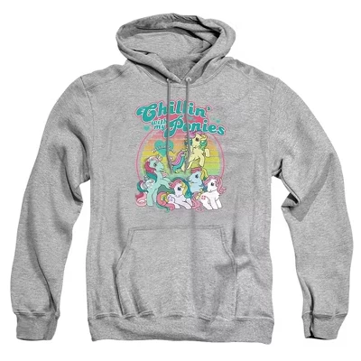 Мужская толстовка в стиле ретро Chillin With My Ponies с капюшоном athletic heather
