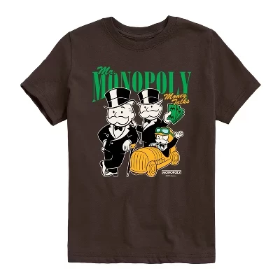 Футболка для мальчиков Monopoly Mr Monopoly, коричневая