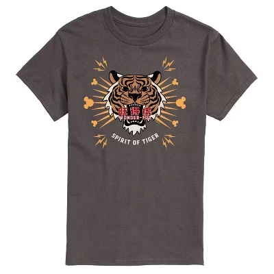 Мужская футболка Spirit of the Tiger с коротким рукавом и рисунком цвета древесного угля