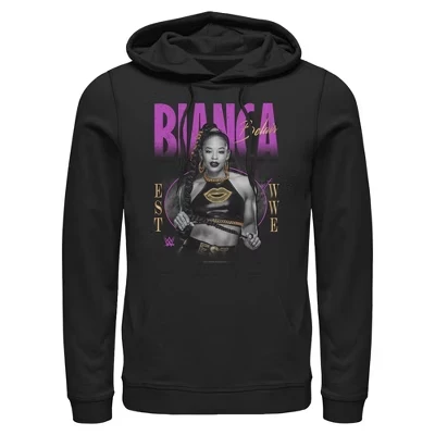 Мужская золотая легкая толстовка Bianca Belair с капюшоном черного цвета