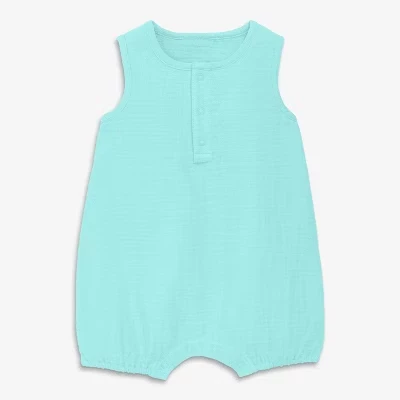 Детский хлопчатобумажный марлевый комбинезон Henley Bubble Romper mist