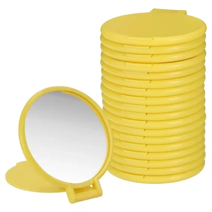 Карманное складное зеркало Unique Bargains, желтое