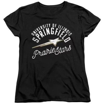 Женская футболка Springfield Prarie Stars от Университета Иллинойса, черная