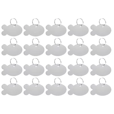 Алюминиевые бирки Unique Bargains 20 шт., серебристые