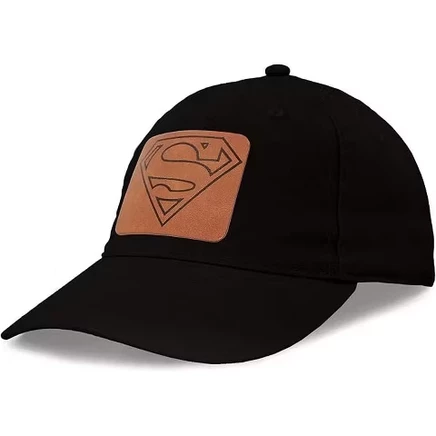 Бейсболка Warner Bros. Batman и Superman, кожаная, черная