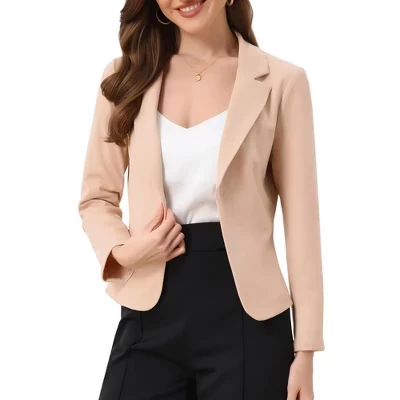 Женский укороченный пиджак Inspire Chic, бежевый
