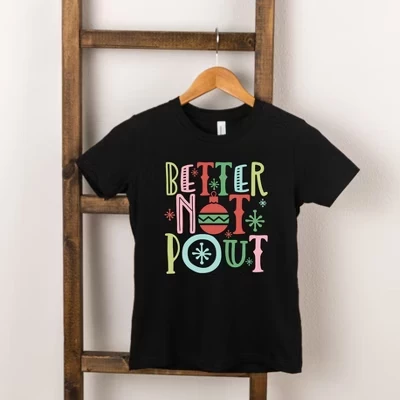 Детская футболка The Juniper Shop Better Not Pout, черная