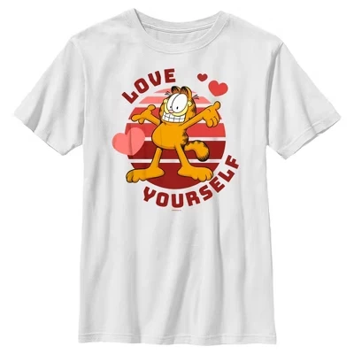 Футболка для мальчика Love Yourself белого цвета