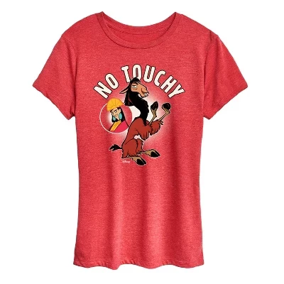 Женская футболка «No Touchy», красная