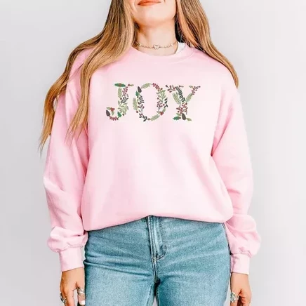 Женское худи Simply Sage Market с вышивкой Joy, розовое