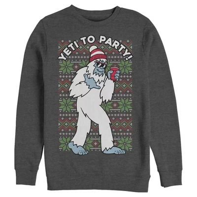 Мужской свитшот Lost Gods Yeti to Party, угольный меланж