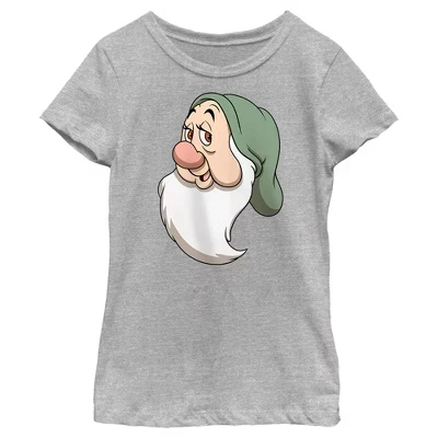 Футболка для девочек Snow White Башful, серый меланж