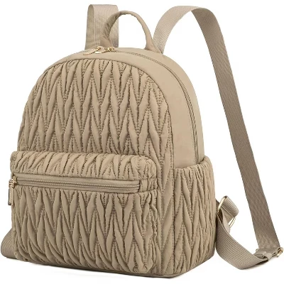 Lightweight Mini Backpack for Women – Small Waterproof Daily Purse & Casual Daypack khaki
