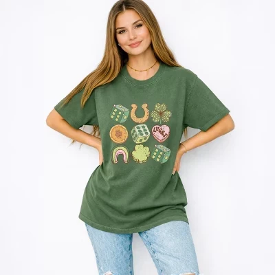 Charms Lucky Chart - Женская одежда, окрашенная в графический цвет футболка moss