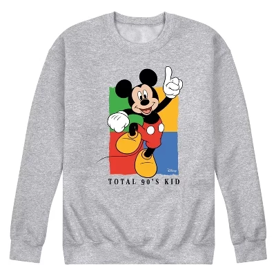 Мужской свитшот Disney Total 90s Kid, серый меланж