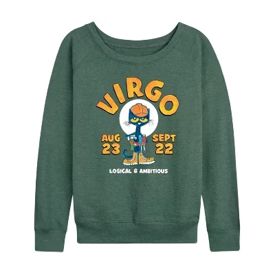 Женская легкая махровая рубашка Virgo с широким вырезом и длинным рукавом с графическим рисунком heather juniper