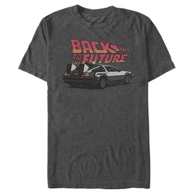 Мужская футболка с рисунком DeLorean charcoal heather