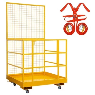 Клетка для погрузчика CuisinSmart 43″×45″, 635 кг, желтая