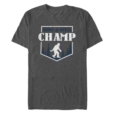 Мужская футболка с надписью Lost Gods Bigfoot Hide & Seek Champ Distressed из темно-коричневого вереска
