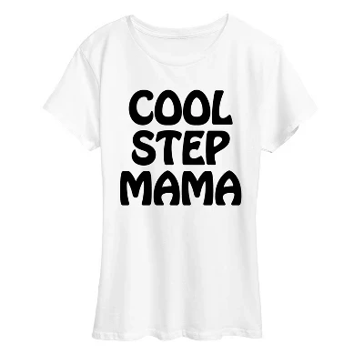 Женская футболка Cool Step Mama с коротким рукавом и рисунком, белая