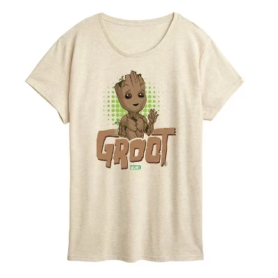 Женская футболка с коротким рукавом Guardians of the Galaxy Baby Groot и графическим рисунком birch