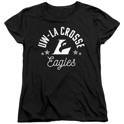 Женская футболка La Crosse Eagles от Университета Висконсина, черная