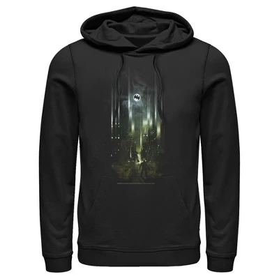 Мужская толстовка с капюшоном Batman Gotham City Signal Pull Over черного цвета