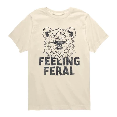 Кремовая футболка с коротким рукавом Feeling Feral Ewok с графическим рисунком