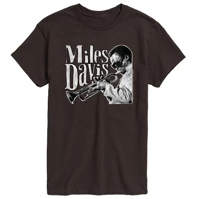 Мужская футболка Miles Davis Name & Profile, коричневая