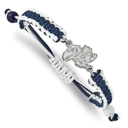 Браслет Black Bow Jewelry Kansas Jayhawks из нержавеющей стали, 23 см