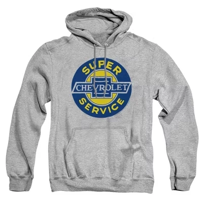 Мужская толстовка с капюшоном Chevy Super Service с капюшоном athletic heather