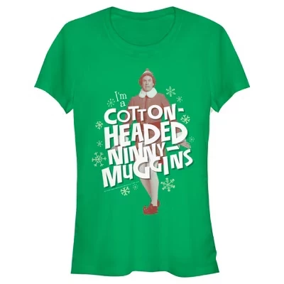 Женская футболка Ninny Muggins Buddy с хлопковой головкой для юниорок