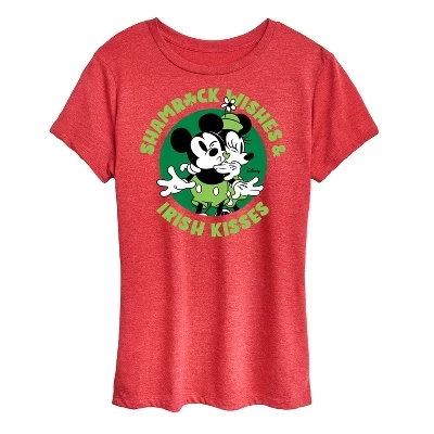 Женская футболка Disney Shamrock Wishes, красная