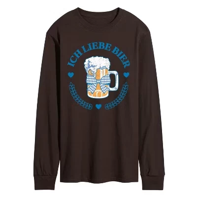 Мужская футболка с длинным рукавом Ich Liebe Bier Oktoberfest в графическом стиле
