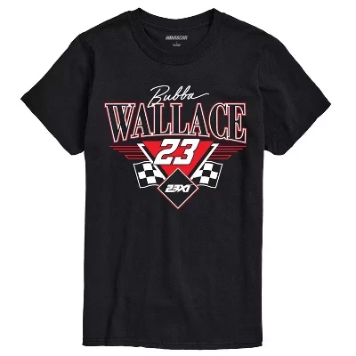 Мужская футболка Bubba Wallace Triangle Wings с коротким рукавом и графическим рисунком, черная