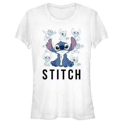 Женская футболка Lilo & Stitch Iconic Poses Collage, белая