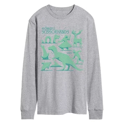 Мужская футболка с топиарием и длинным рукавом с графическим рисунком athletic heather