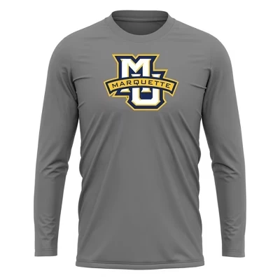 Мужской лонгслив NCAA Marquette, основной логотип, угольный