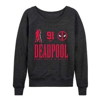 Женский лонгслив Marvel Deadpool, серый меланж