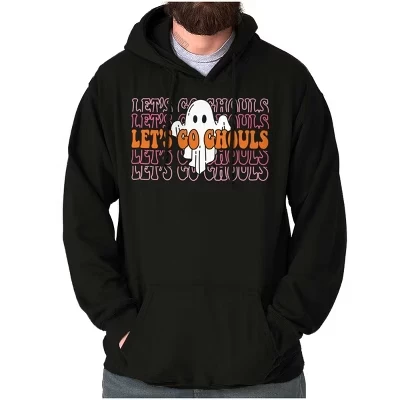 Хэллоуин Let's Go Ghouls Толстовка с капюшоном и привидениями Женский, черный