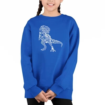 Толстовка с круглым вырезом Dino Pics - Girl's Word Art royal