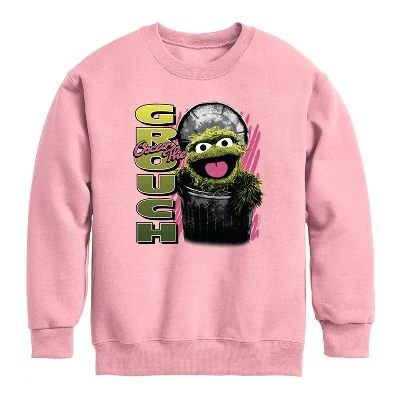 Мальчиковая толстовка Sesame Street с принтом Оскара, лиловая