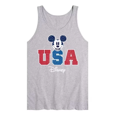 Мужская майка Disney Americana с принтом, серый меланж