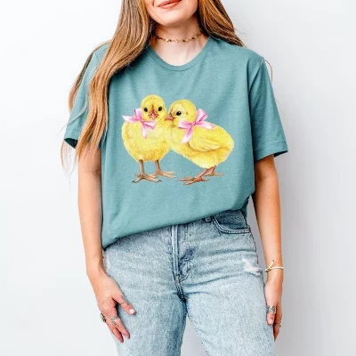 Футболка с коротким рукавом Coquette Yellow Chickens ocean